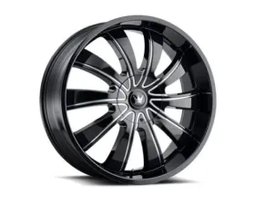 Mazzi Rolla 374 Wheel 24x9.5 5x127 | 5x139.7 18mm Gloss Black w/ Milled Spokes