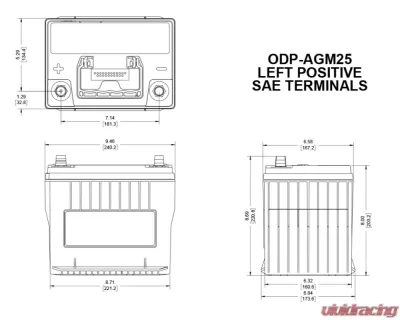 Odyssey Performance AGM Battery 25-PC1400 - ODP-AGM25