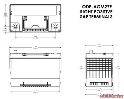 Odyssey Performance AGM Battery ELT-AGM27F - ODP-AGM27F