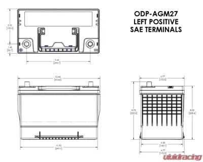 Odyssey Performance AGM Battery ELT-AGM27 - ODP-AGM27