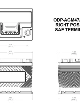 Odyssey Performance AGM Battery 47-650                                     - ODP-AGM47 H5 L2 - Image 12