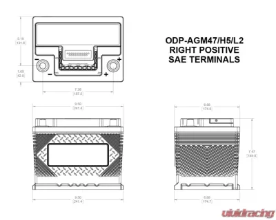 Odyssey Performance AGM Battery 47-650 - ODP-AGM47 H5 L2