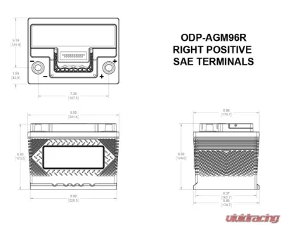 Odyssey Performance AGM Battery 96R-600 - ODP-AGM96R