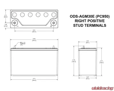 Odyssey Extreme AGM Battery PC950 - ODS-AGM30E