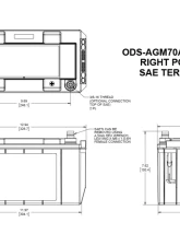 Odyssey Extreme AGM Battery PC1700T                                     - ODS-AGM70A - Image 2