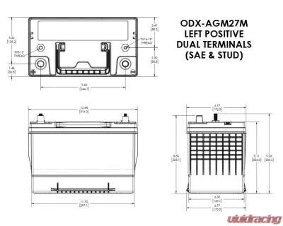 Odyssey Extreme AGM Battery 27M-PC1750 - ODX-AGM27M