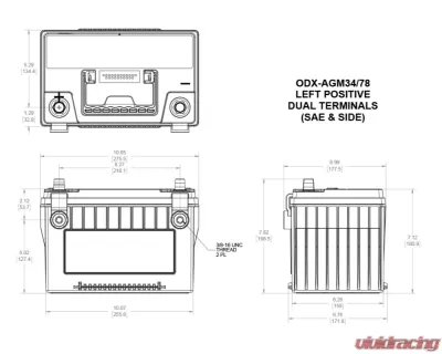 Odyssey Extreme AGM Battery 34/78-PC1500DT - ODX-AGM34 78