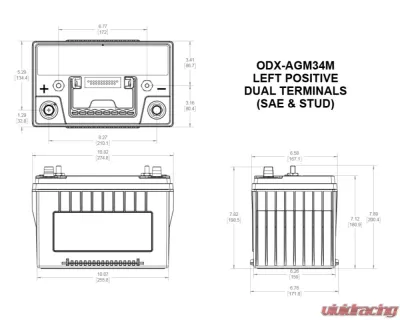 Odyssey Extreme AGM Battery 34M-PC1500ST - ODX-AGM34M