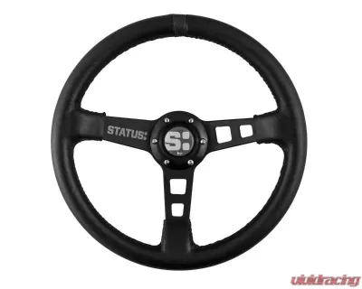 Status Racing Black Leather Deep Dish Wheel - SRG110