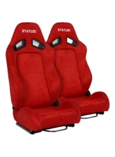 Status Racing RTX Reclining Seat Red Pair                                     - SRS1052-R - Image 3
