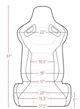 Status Racing RTX Reclining Seat Red Pair                                     - SRS1052-R - Image 2