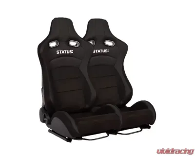 Status Racing Touring Reclining Seat Black Pair - SRS1064-B