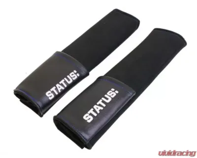 Status Racing Blue Trim Seatbelt Pad w/ Pocket - SRSA61-Blue