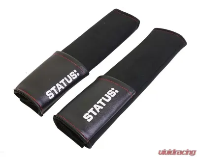 Status Racing Red Trim Seatbelt Pad w/ Pocket - SRSA61-Red