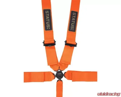 Status Racing Orange 5 Point Camlock Harness - SRSB5.O