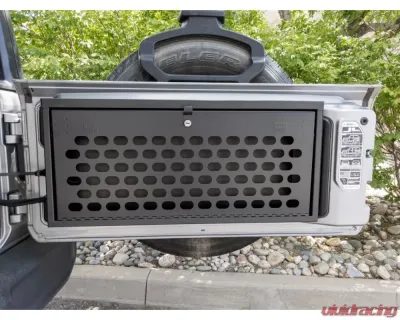 Tuffy Security Tailgate Lockbox MOLLE Storage Black Jeep Wrangler JL | JLU 2018-2022 - 365-01
