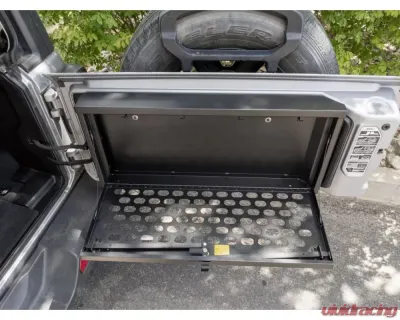 Tuffy Security Tailgate Lockbox MOLLE Storage Black Jeep Wrangler JL | JLU 2018-2022 - 365-01