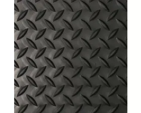 Tuffy Security 4x3 ft Black Diamond Plate Vinyl Mat for Deck Enclosures
