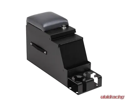 Tuffy Security 8in Black Universal Deluxe Stereo Center Console with Charcoal Gray Armrest - 013-C03