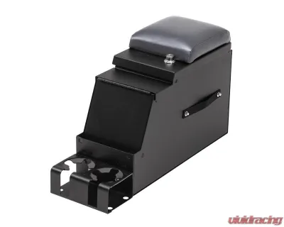 Tuffy Security 8in Black Universal Deluxe Stereo Center Console with Charcoal Gray Armrest - 013-C03