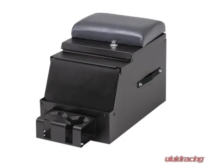 Tuffy Security 12.5in Black Universal Deluxe Stereo Console with Charcoal Gray Armrest - 017-C03