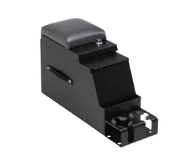 Tuffy Security 6.5in Black Universal Deluxe Stereo Console with Charcoal Gray Armrest