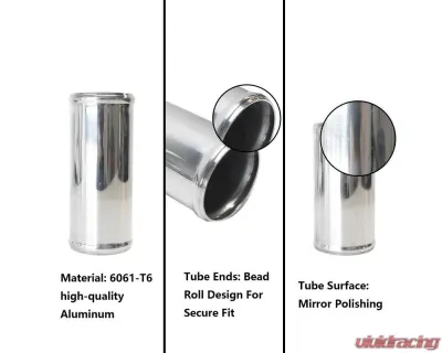 ETL Performance 3.50" Diameter 18.00" Length Aluminum Pipe Polished - 216010