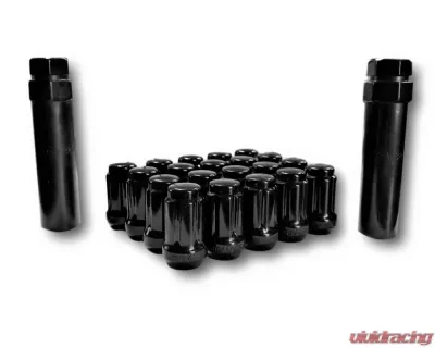 ETL Performance 35mm Long M12 x 1.50 96HR Black Chrome 22 Set Lug Nut - WNS26-12B-BC