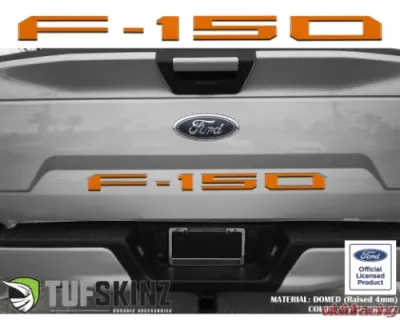 Tufskinz (F-150) Tailgate Letter Inserts Matte Orange Ford F-150 2018-2020 - FRD002-ORG-M