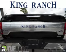 Tufskinz KING RANCH Tailgate Letter Inserts OE Color Ford Emblem Blue Ford F-150 2018-2020