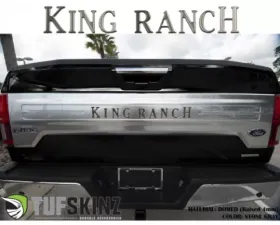 Tufskinz KING RANCH Tailgate Letter Inserts OE Color Stone Gray Ford F-150 2018-2020