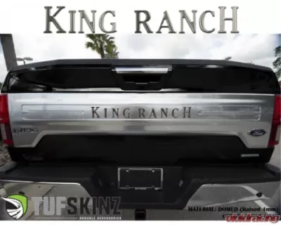 Tufskinz KING RANCH Tailgate Letter Inserts OE Color Stone Gray Ford F-150 2018-2020 - FRD009-CAR--G