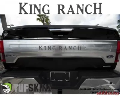 Tufskinz KING RANCH Tailgate Letter Inserts OE Color Leadfoot Gray Ford F-150 2018-2020 - FRD009-LFG-G