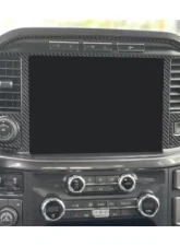 Tufskinz 1 Inch Touch Screen Accent Trim Real Carbon Fiber Raw Ford F-150 2021-2022                                     - FRD036-RCF-X - Image 2
