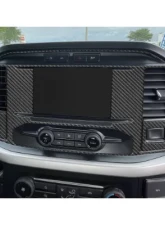 Tufskinz 8 Inch Center Stack Screen Accent Trim Real Carbon Fiber Domed Ford F-150 2021-2022                                     - FRD037-DCF-G - Image 2