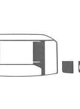 Tufskinz 8 Inch Center Stack Screen Accent Trim Real Carbon Fiber Domed Ford F-150 2021-2022                                     - FRD037-DCF-G - Image 2