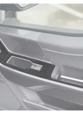 Tufskinz Driver/Passenger Front Door Accent Trim Front Doors Only Real Carbon Fiber Domed Real Carbon Fiber Domed Ford F-150 2021-2022                                     - FRD038-DCF-G - Image 2