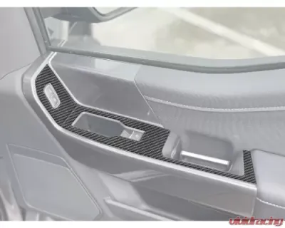 Tufskinz Driver/Passenger Front Door Accent Trim Front Doors Only Real Carbon Fiber Domed Real Carbon Fiber Domed Ford F-150 2021-2022 - FRD038-DCF-G