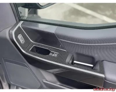 Tufskinz Driver/Passenger Front Door Accent Trim Front Doors Only Real Carbon Fiber Domed Real Carbon Fiber Domed Ford F-150 2021-2022 - FRD038-DCF-G