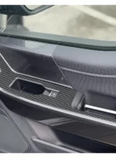 Tufskinz Driver/Passenger Front Door Accent Trim Front Doors Only Real Carbon Fiber Raw Real Carbon Fiber Raw Ford F-150 2021-2022                                     - FRD038-RCF-X - Image 2