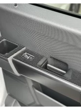Tufskinz SuperCrew Driver/Passenger Rear Door Accent Trim Real Carbon Fiber Domed Ford F-150 2021-2022                                     - FRD039-DCF-G - Image 2