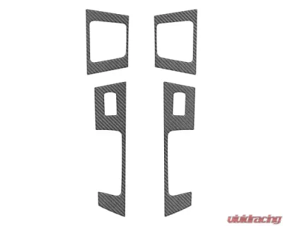 Tufskinz SuperCrew Driver/Passenger Rear Door Accent Trim Real Carbon Fiber Domed Ford F-150 2021-2022 - FRD039-DCF-G