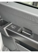 Tufskinz SuperCrew Driver/Passenger Rear Door Accent Trim Real Carbon Fiber Raw Ford F-150 2021-2022                                     - FRD039-RCF-X - Image 2