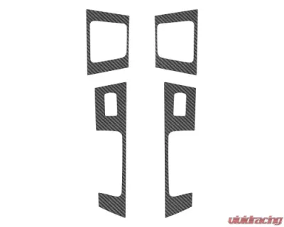 Tufskinz SuperCrew Driver/Passenger Rear Door Accent Trim Real Carbon Fiber Raw Ford F-150 2021-2022 - FRD039-RCF-X