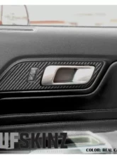 Tufskinz Door Handle Surround(Hard Top Only) Accent Trim Real Carbon Fiber Raw Ford Mustang 2015-2022                                     - MUS009-RCF-X - Image 2