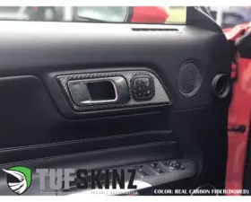 Tufskinz Door Handle Surround(Convertible Only) Accent Trim Real Carbon Fiber Domed Ford Mustang 2015-2022