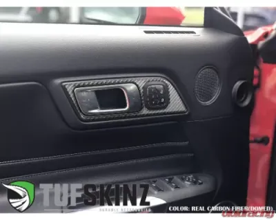 Tufskinz Door Handle Surround(Convertible Only) Accent Trim Real Carbon Fiber Domed Ford Mustang 2015-2022 - MUS010-DCF-G