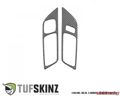 Tufskinz Door Handle Surround(Convertible Only) Accent Trim Real Carbon Fiber Domed Ford Mustang 2015-2022 - MUS010-DCF-G