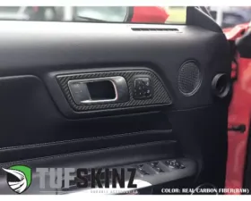 Tufskinz Door Handle Surround(Convertible Only) Accent Trim Real Carbon Fiber Raw Ford Mustang 2015-2022