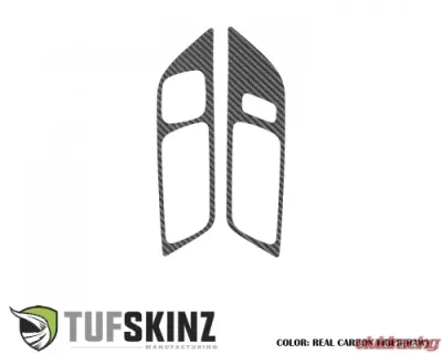 Tufskinz Door Handle Surround(Convertible Only) Accent Trim Real Carbon Fiber Raw Ford Mustang 2015-2022 - MUS010-RCF-X